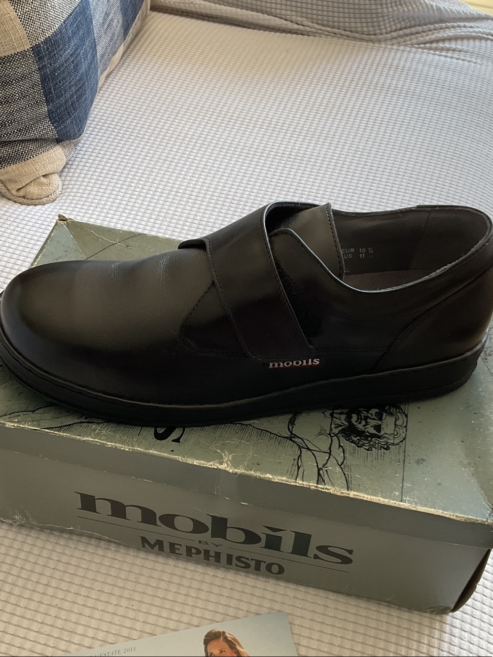 Mephisto Men’s Black Leather Slip-On Loafer